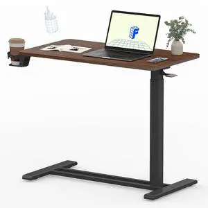 32" Mobile Standing Desk Pneumatic Lift Computer Workstations | Computer workstation desk with hidden wheels,Laptop Rolling Cart for home office and small spaces.31.5"W x 15.7"D,Mahogany 32" Mobile Standing Desk Pneumatic Lift Computer Workstations | Computer workstation desk with hidden wheels,Laptop Rolling Cart for home office and small spaces.31.5"W x 15.7"D,Mahogany