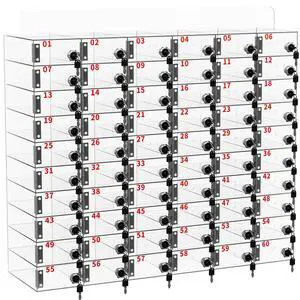 Cell Phone Locker 100 Slots, Wall-Mounted Cell Phone Lock Box with Keys, Acrylic Cell Phone Storage Locker for Employees Office Classroom Gym, Clear Cell Phone Locker Cabinet for Storage (60 Slots) Cell Phone Locker 100 Slots, Wall-Mounted Cell Phone Lock Box with Keys, Acrylic Cell Phone Storage Locker for Employees Office Classroom Gym, Clear Cell Phone Locker Cabinet for Storage (60 Slots)