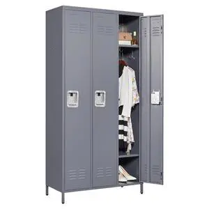 3 Doors Metal Storage Locker for Employee,72" Sports Staff Lockers | Steel Tall Locker Cabinet with Shelves and Hooks Wide Clothes Cabinets for Office School Gym Home Bedroom Garage 3 Doors Metal Storage Locker for Employee,72" Sports Staff Lockers | Steel Tall Locker Cabinet with Shelves and Hooks Wide Clothes Cabinets for Office School Gym Home Bedroom Garage