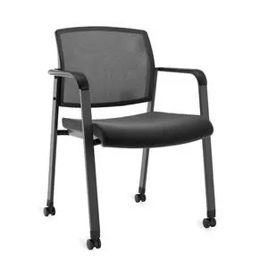 Workplace 2.0 Stackable Guest and Reception Chair, Black Mesh | Comfortable seating for reception areas and everyday office use Workplace 2.0 Stackable Guest and Reception Chair, Black Mesh | Comfortable seating for reception areas and everyday office use