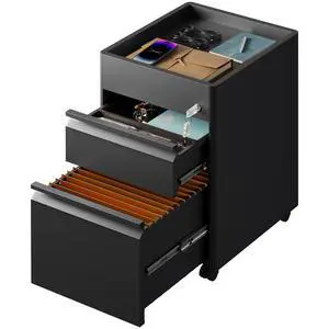 2 Drawer Metal File Cabinet with Lock, Required Assembly | Under Desk Filing Cabinet with Wheels for Home Office, Fits Letter/A4 Size, Black 2 Drawer Metal File Cabinet with Lock, Required Assembly | Under Desk Filing Cabinet with Wheels for Home Office, Fits Letter/A4 Size, Black