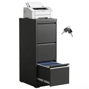 3 Drawer File Cabinet with Lock, Metal Filing Cabinets for Home Office | Vertical File Cabinet Heavy Duty Steel Office Storage Cabinet for Letter/Legal/A4 Size Files, Easy Assembly 3 Drawer File Cabinet with Lock, Metal Filing Cabinets for Home Office | Vertical File Cabinet Heavy Duty Steel Office Storage Cabinet for Letter/Legal/A4 Size Files, Easy Assembly