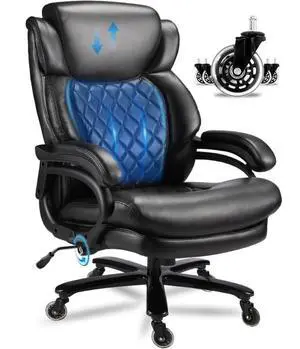 800lbs Big and Tall Office Chair, Executive Chair with Adjustable Headrest, High Back Extra Wide Seat, Heavy Duty PU Leather for Home Office, Comfortable Large Computer Desk Chair 800lbs Big and Tall Office Chair, Executive Chair with Adjustable Headrest, High Back Extra Wide Seat, Heavy Duty PU Leather for Home Office, Comfortable Large Computer Desk Chair