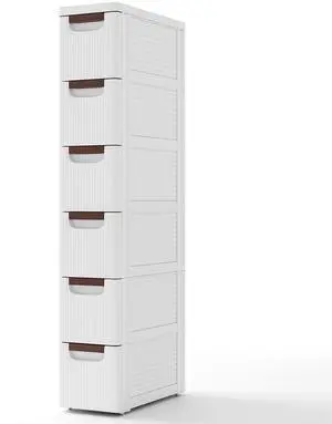 6 Drawers Storage Cart, Narrow Plastic Dresser, Rolling Organizer Cart for Office Classroom Bedroom Bathroom Art Craft Supplies, Mobile Slim Utility Cart on Wheels (7.5"x16.5"x43") 6 Drawers Storage Cart, Narrow Plastic Dresser, Rolling Organizer Cart for Office Classroom Bedroom Bathroom Art Craft Supplies, Mobile Slim Utility Cart on Wheels (7.5"x16.5"x43")