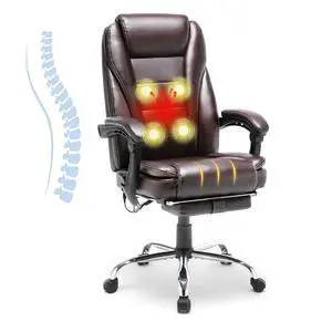 4-Point Massage Heated Office Chair, Ergonomic Desk Chair with Footrest | Ergonomic 4-Point Massage Heated Office Chair, Ergonomic Desk Chair with Footrest | Ergonomic