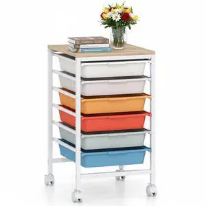 Rolling Cart with Drawers, 6 Drawer Rolling Storage Cart with Wooden Tabletop, Metal Frame & Lockable Wheels, Craft Organizers and Storage for Home Office Classroom (Macaron, 6 Drawer) Rolling Cart with Drawers, 6 Drawer Rolling Storage Cart with Wooden Tabletop, Metal Frame & Lockable Wheels, Craft Organizers and Storage for Home Office Classroom (Macaron, 6 Drawer)