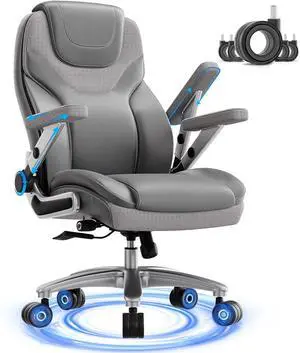 Big and Tall Office Chair with 5D Arms, Fabric & PU Leather Heavy Duty Desk Chair, Adjustable Lumbar Support & Height, Tilt Function, High Back Ergonomic Executive Computer Chair Big and Tall Office Chair with 5D Arms, Fabric & PU Leather Heavy Duty Desk Chair, Adjustable Lumbar Support & Height, Tilt Function, High Back Ergonomic Executive Computer Chair