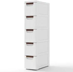 5 Drawers Storage Cart, Narrow Plastic Dresser, Rolling Organizer Cart for Office Classroom Bedroom Bathroom Art Craft Supplies, Mobile Slim Utility Cart on Wheels (7.5"x16.5"x36") 5 Drawers Storage Cart, Narrow Plastic Dresser, Rolling Organizer Cart for Office Classroom Bedroom Bathroom Art Craft Supplies, Mobile Slim Utility Cart on Wheels (7.5"x16.5"x36")