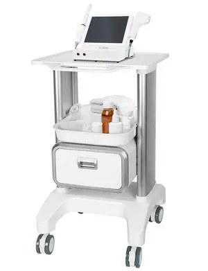 Medical Trolley Cart Mobile Ultrasound Cart 2-Tier 130Lbs Dental Trolley | Utility Carts with 4 Silent Wheels Tray, Rolling Medical Carts with Drawer, For Hospital Clinic Spa Beauty Salon Office Home Medical Trolley Cart Mobile Ultrasound Cart 2-Tier 130Lbs Dental Trolley | Utility Carts with 4 Silent Wheels Tray, Rolling Medical Carts with Drawer, For Hospital Clinic Spa Beauty Salon Office Home
