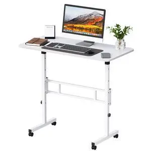 Small Standing Desk Adjustable Height, Mobile Rolling Stand Up Desk with Wheels, 32 Inch Portable Rolling Desks Computer Office Workstations Walking Pad (White) Small Standing Desk Adjustable Height, Mobile Rolling Stand Up Desk with Wheels, 32 Inch Portable Rolling Desks Computer Office Workstations Walking Pad (White)
