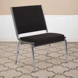 Black Antimicrobial Bariatric Medical Chair | Fabric Upholstery, Armless Design, Commercial Use Black Antimicrobial Bariatric Medical Chair | Fabric Upholstery, Armless Design, Commercial Use