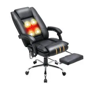 4-Point Massage Executive Office Chair with Footrest,Heated Reclining Chair with Lumbar Back Support,Ergonomic Desk Chair with Armrest, Computer Desk Chair for Home Office(Black) 4-Point Massage Executive Office Chair with Footrest,Heated Reclining Chair with Lumbar Back Support,Ergonomic Desk Chair with Armrest, Computer Desk Chair for Home Office(Black)