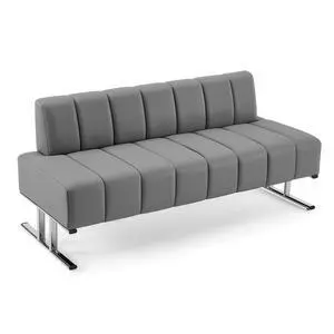 Waiting Room Chairs Faux Leather Office Guest Chair, 59 Gray Lobby Bench Seating, Reception Area Furniture for Clinic Hospital School Waiting Room Chairs Faux Leather Office Guest Chair, 59 Gray Lobby Bench Seating, Reception Area Furniture for Clinic Hospital School
