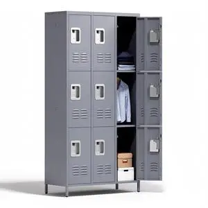 72" Height Metal Lockers for Employees with 9 Door,Heavy Duty | Steel Storage Locker for Home Office School Gym Garage,Locker with Lock for Sports,Employees,Assembly Required 72" Height Metal Lockers for Employees with 9 Door,Heavy Duty | Steel Storage Locker for Home Office School Gym Garage,Locker with Lock for Sports,Employees,Assembly Required