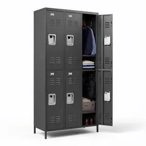 72" Height Metal Lockers for Employees with 6 Door,Heavy Duty | Steel Storage Locker with Card Slot for Home Office School Gym Garage,Locker with Lock for Sports,Employees,Assembly Required 72" Height Metal Lockers for Employees with 6 Door,Heavy Duty | Steel Storage Locker with Card Slot for Home Office School Gym Garage,Locker with Lock for Sports,Employees,Assembly Required