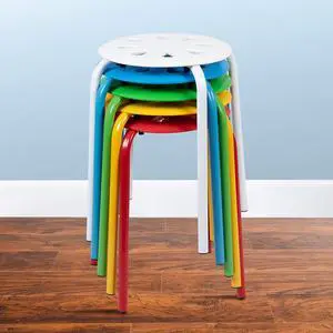 Plastic Nesting Stack Stools-School/Home | 17.5"Height, Assorted Colors (5 Pack) Plastic Nesting Stack Stools-School/Home | 17.5"Height, Assorted Colors (5 Pack)