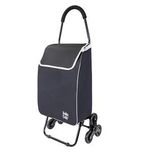 Trolley Dolly Sport Stair Climber Foldable Grocery Cart on Wheels Multi Use Rolling Cart with Removable Bag, Hand Truck Dolly Function, and Stair Climbing Wheels, Black Trolley Dolly Sport Stair Climber Foldable Grocery Cart on Wheels Multi Use Rolling Cart with Removable Bag, Hand Truck Dolly Function, and Stair Climbing Wheels, Black