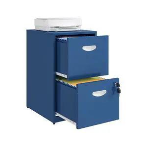 2 Drawer File Cabinet with Lock, Metal Filing Cabinet for Office | Small Filing Cabinet Under Desk Storage, Printer Stand, for Letters and File Boxes, Assembly Required, Blue 2 Drawer File Cabinet with Lock, Metal Filing Cabinet for Office | Small Filing Cabinet Under Desk Storage, Printer Stand, for Letters and File Boxes, Assembly Required, Blue