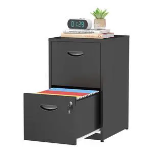 2 Drawer File Cabinet with Lock,Black Small Filing Cabinet for Home Office, Metal Vertical File Under Desk Cabinets for A4/Letter,Assembly Required 2 Drawer File Cabinet with Lock,Black Small Filing Cabinet for Home Office, Metal Vertical File Under Desk Cabinets for A4/Letter,Assembly Required