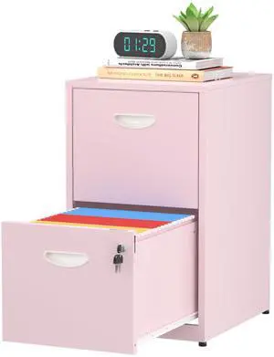 2 Drawer File Cabinet with Lock,Small Filing Cabinet for Home Office,Metal Vertical File Under Desk Cabinets for A4/Letter,Assembly Required,Pink 2 Drawer File Cabinet with Lock,Small Filing Cabinet for Home Office,Metal Vertical File Under Desk Cabinets for A4/Letter,Assembly Required,Pink