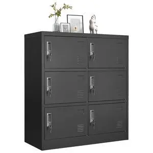 Metal Lockers for Employees,Office Storage Locker with 6 Doors,Black | Employee Locker with Lock and Card Slot,Steel Staff Locker Storage Cabinet for Gym Home School Garage,Assembly Required Metal Lockers for Employees,Office Storage Locker with 6 Doors,Black | Employee Locker with Lock and Card Slot,Steel Staff Locker Storage Cabinet for Gym Home School Garage,Assembly Required
