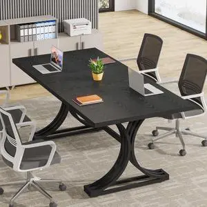5FT Small Conference Table for 4 to 6, Modern Meeting Table with Strong Metal Frame for Office Meeting Conference Room 5FT Small Conference Table for 4 to 6, Modern Meeting Table with Strong Metal Frame for Office Meeting Conference Room