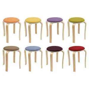 Stackable Stools Set of 8, Upholstered Wood Stool Colorful Round Stacking Stools 17Inch Backless Nesting Stool School Chairs with Anti-Slip Foot Mats, 440Lbs Load for Kitchen, Dining Room, Classroom Stackable Stools Set of 8, Upholstered Wood Stool Colorful Round Stacking Stools 17Inch Backless Nesting Stool School Chairs with Anti-Slip Foot Mats, 440Lbs Load for Kitchen, Dining Room, Classroom