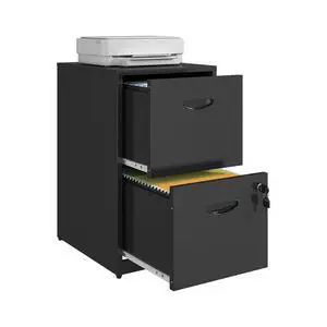 2 Drawer File Cabinet with Lock, Metal File Cabinet for Home Office | Under Desk Storage, Printer Stand, Office File Cabinets for Letters and File Boxes, Assembly Required, Black 2 Drawer File Cabinet with Lock, Metal File Cabinet for Home Office | Under Desk Storage, Printer Stand, Office File Cabinets for Letters and File Boxes, Assembly Required, Black