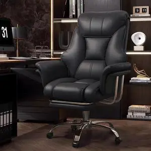 Big and Tall Office Chair Wide Seat Ergonomic Leather Executive Desk Chair with Leg Rest, Heavy-Duty 550 lbs Adjustable Height Computer Gaming Chairs Big and Tall Office Chair Wide Seat Ergonomic Leather Executive Desk Chair with Leg Rest, Heavy-Duty 550 lbs Adjustable Height Computer Gaming Chairs