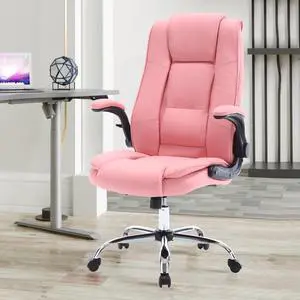 Pink Office Chair, Ergonomic High Back Executive Office Desk Chairs for Women, 90°-120° Rocking Computer Chair with Wheels, Swivel Lumbar Support Home Office Desk Chair Pink Office Chair, Ergonomic High Back Executive Office Desk Chairs for Women, 90°-120° Rocking Computer Chair with Wheels, Swivel Lumbar Support Home Office Desk Chair