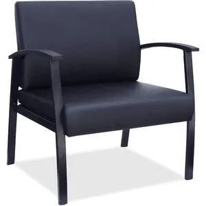 Big & Tall Black Leather Guest Chair Big & Tall Black Leather Guest Chair