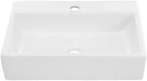 Claire 20 Rectangle Ceramic Vessel Sink, Matte White Claire 20 Rectangle Ceramic Vessel Sink, Matte White