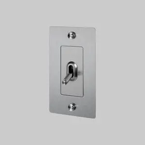 Buster and Punch 1 Gang Light Switch 1-Way Cross Knurl Without Logo (Steel) Buster and Punch 1 Gang Light Switch 1-Way Cross Knurl Without Logo (Steel)