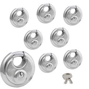 (8) Keyed Alike Stainless Steel Trailer and Multi Purpose Padlocks w/16 Keys, 40KA-8 (8) Keyed Alike Stainless Steel Trailer and Multi Purpose Padlocks w/16 Keys, 40KA-8