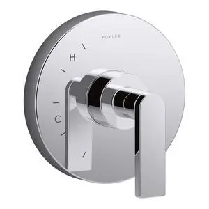 K-TS73115-4-CP Composed Valve Trim with Lever Handle For Rite-Temp Pressure-Balancing Valve, Not Included, Polished Chrome K-TS73115-4-CP Composed Valve Trim with Lever Handle For Rite-Temp Pressure-Balancing Valve, Not Included, Polished Chrome