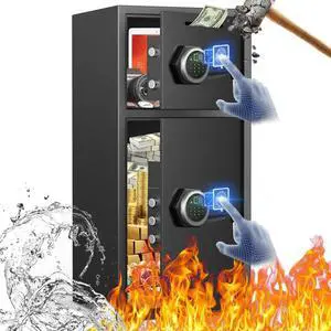 7.0 Cu ft Large Safe Box Fireproof Waterproof,with LED Light fire proof safe for home documents,Fingerprint password personal Safes with Deposit Slot & Dual Alarm System,Security Box fo Valuables 7.0 Cu ft Large Safe Box Fireproof Waterproof,with LED Light fire proof safe for home documents,Fingerprint password personal Safes with Deposit Slot & Dual Alarm System,Security Box fo Valuables