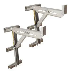 Jobsite Series 3-Rung Ladder Jack 2-Pack E-LJ30P, Aluminum Jack for Scaffolding Extensions and Work Platforms, Scaffold, Masonry, Painting, and Roofing Tool for Job Site and Home Improvement Jobsite Series 3-Rung Ladder Jack 2-Pack E-LJ30P, Aluminum Jack for Scaffolding Extensions and Work Platforms, Scaffold, Masonry, Painting, and Roofing Tool for Job Site and Home Improvement