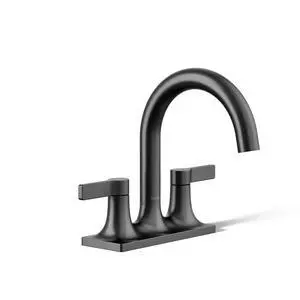 K-28124-4-BL Venza® Centerset Bathroom Sink Faucet, 3-Hole, 1.2 GPM, Easy Installation, Corrosion Resistant, Matte Black K-28124-4-BL Venza® Centerset Bathroom Sink Faucet, 3-Hole, 1.2 GPM, Easy Installation, Corrosion Resistant, Matte Black