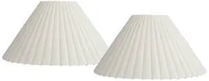Set of 2 Box Pleat Empire Lamp Shade (Pre-Assembled) s Antique White Large 6.75" Top x 20.75" Bottom x 10.75" High x 12.5" Slant Spider with Replacement Harp and Finial Fitting Set of 2 Box Pleat Empire Lamp Shade (Pre-Assembled) s Antique White Large 6.75" Top x 20.75" Bottom x 10.75" High x 12.5" Slant Spider with Replacement Harp and Finial Fitting
