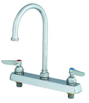 B-1142 Workboard Faucet, Deck Mount, 8-Inch Centers, Swivel Gooseneck, Lever Handles B-1142 Workboard Faucet, Deck Mount, 8-Inch Centers, Swivel Gooseneck, Lever Handles