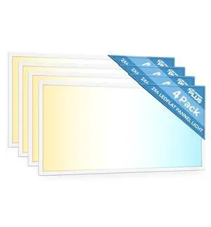 4 Pack 2x4 LED Flat Panel Light for Drop Ceiling, 9360lm Selectable 30W/40W/50W/60W/72W, Color Temperature 3000K/3500K/4000K/5000K/6500K, 0-10V Dimmable, 120-277V, ETL 4 Pack 2x4 LED Flat Panel Light for Drop Ceiling, 9360lm Selectable 30W/40W/50W/60W/72W, Color Temperature 3000K/3500K/4000K/5000K/6500K, 0-10V Dimmable, 120-277V, ETL