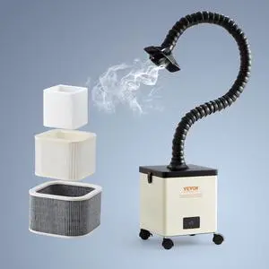 Solder Fume Extractor, 100W Soldering Smoke Extractor with 3-Stage Filters, 240 m³/h Strong Suction Smoke Absorber and Filter for Soldering, Engraving, DIY Welding Solder Fume Extractor, 100W Soldering Smoke Extractor with 3-Stage Filters, 240 m³/h Strong Suction Smoke Absorber and Filter for Soldering, Engraving, DIY Welding