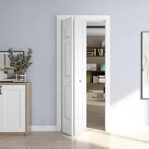 36in. x 80in. Bifold Door, 6 Panel Primed Bifold Interior Doors, Hollow Core Bi Fold Closet Door with Hardware Kit Include, Folding Doors for Laundry, Pantry & Bedroom 36in. x 80in. Bifold Door, 6 Panel Primed Bifold Interior Doors, Hollow Core Bi Fold Closet Door with Hardware Kit Include, Folding Doors for Laundry, Pantry & Bedroom