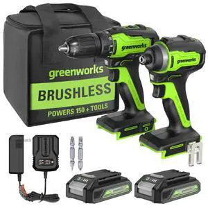 24V MAX Cordless Brushless Drill & Impact Driver Combo Kit, Electric Drill Set, High Torque, Lightweight, Professional Grade, Includes 2x 2.0Ah Batteries, Charger, and Storage Bag 24V MAX Cordless Brushless Drill & Impact Driver Combo Kit, Electric Drill Set, High Torque, Lightweight, Professional Grade, Includes 2x 2.0Ah Batteries, Charger, and Storage Bag
