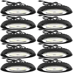 Sunco 10 Pack UFO LED High Bay Light, 200W, 28000 Lumens, 6000k Ultra Bright Commercial Shop Lights for Warehouse, Factory, Workshop, Garage & Barn, Ceiling Mount, 120V Non-Dimmable, Plug & Play, UL Sunco 10 Pack UFO LED High Bay Light, 200W, 28000 Lumens, 6000k Ultra Bright Commercial Shop Lights for Warehouse, Factory, Workshop, Garage & Barn, Ceiling Mount, 120V Non-Dimmable, Plug & Play, UL