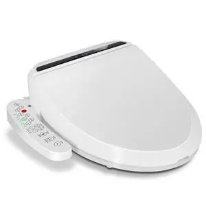 Bidet Toilet Seat Electric Warm Water Bidet with Warm Air Drying, Heated Seat with Self-cleaning Nozzle Temperature Adjustable White Toilet Seat Bidet Toilet Seat Electric Warm Water Bidet with Warm Air Drying, Heated Seat with Self-cleaning Nozzle Temperature Adjustable White Toilet Seat