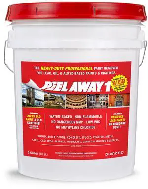 Peel Away 1 Paint Remover - HEAVY DUTY - Removes Up to 30 Layers of Lead, Oil, & Alkyd-Based Paints & Coatings - The Older the Paint the Better - Complete Paint Removal System Under the Lid - 5 Gallon Peel Away 1 Paint Remover - HEAVY DUTY - Removes Up to 30 Layers of Lead, Oil, & Alkyd-Based Paints & Coatings - The Older the Paint the Better - Complete Paint Removal System Under the Lid - 5 Gallon