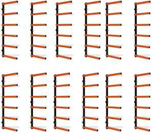 6 Pair of 6 Levels Shelf Lumber Rack Lumber Storage Rack Lumber Organizer Wood Organizer Steel Wall Mounted Max 600 Lb 6 Pair of 6 Levels Shelf Lumber Rack Lumber Storage Rack Lumber Organizer Wood Organizer Steel Wall Mounted Max 600 Lb