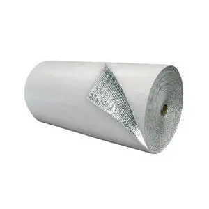 Double Bubble Insulation Roll 48" x 75' (300 sq. ft.), 6.35mm Thick, White/Foil, Made-in-USA Double Bubble Reflective Foil Insulation Roll for Cold & Warm Climates, Radiant Barrier Double Bubble Insulation Roll 48" x 75' (300 sq. ft.), 6.35mm Thick, White/Foil, Made-in-USA Double Bubble Reflective Foil Insulation Roll for Cold & Warm Climates, Radiant Barrier