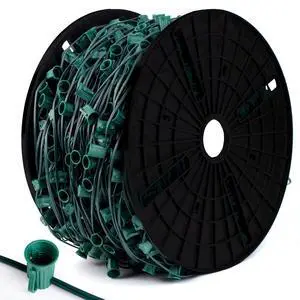 1000 FT C9 Spool Wire 12 Inch Spacing, Commercial, UL Listed Stringer Spool for Holiday and Christmas Light Wire SPT-1, Indoor/Outdoor Compatibility (C9-1000 Feet) 1000 FT C9 Spool Wire 12 Inch Spacing, Commercial, UL Listed Stringer Spool for Holiday and Christmas Light Wire SPT-1, Indoor/Outdoor Compatibility (C9-1000 Feet)